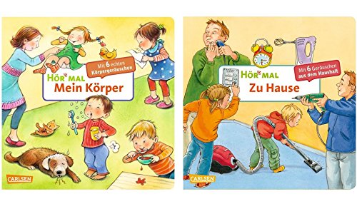 Carlsen Verlag GmbH Hör mal: Mein Körper + Hör mal: Zu Hause (2 x Pappbilderbuch im Set)