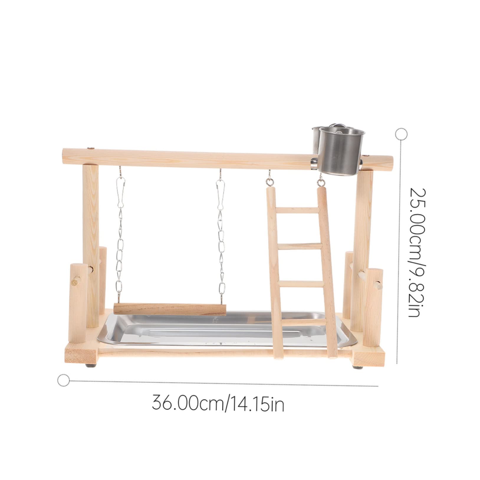 1set Parchi Per Uccelli Legno Massello Con Scala Altalena e Giochi Per Pappagalli Piattaforma Di Allenamento Per Cockatiel e Parrocchetti Giocattoli Per Attività e Esercizio