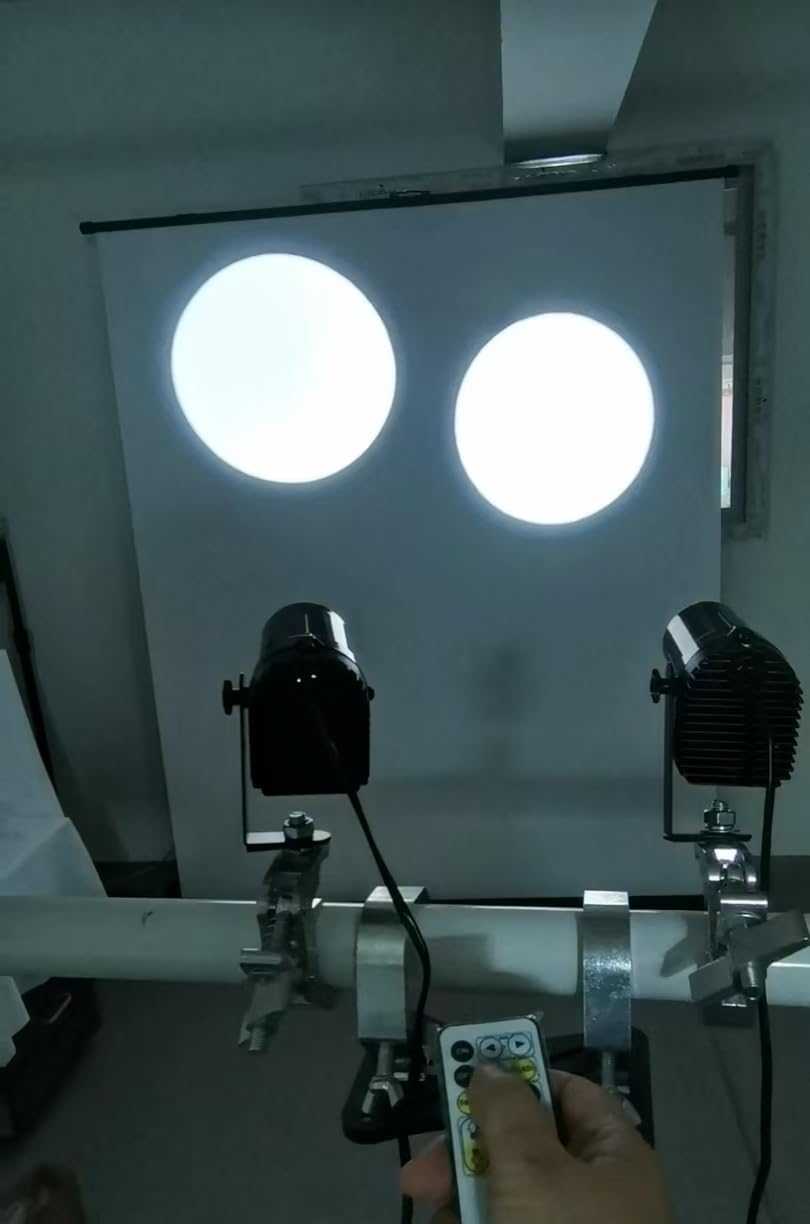 PinSpot-Light, SENLAN 12 W, doppio bianco/bianco freddo e bianco caldo, luce LED da discoteca per Mirro Ball, PinSpot-DJ luci per palcoscenico con controller IR