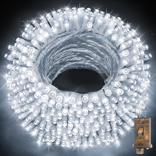 KNONEW 403ft 1000 LED String Lights Outdoor Christmas Lights 8 Modes & Timer Fairy Light Plug in...