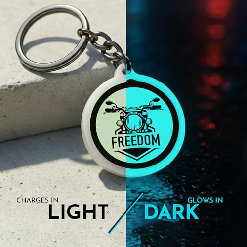 Image of Mi Glow Store Glow in Dark Keychain for Bike Men | Gift for Man | Bike Accessories | Charges in Light Glows in Dark | Key chain for Bike