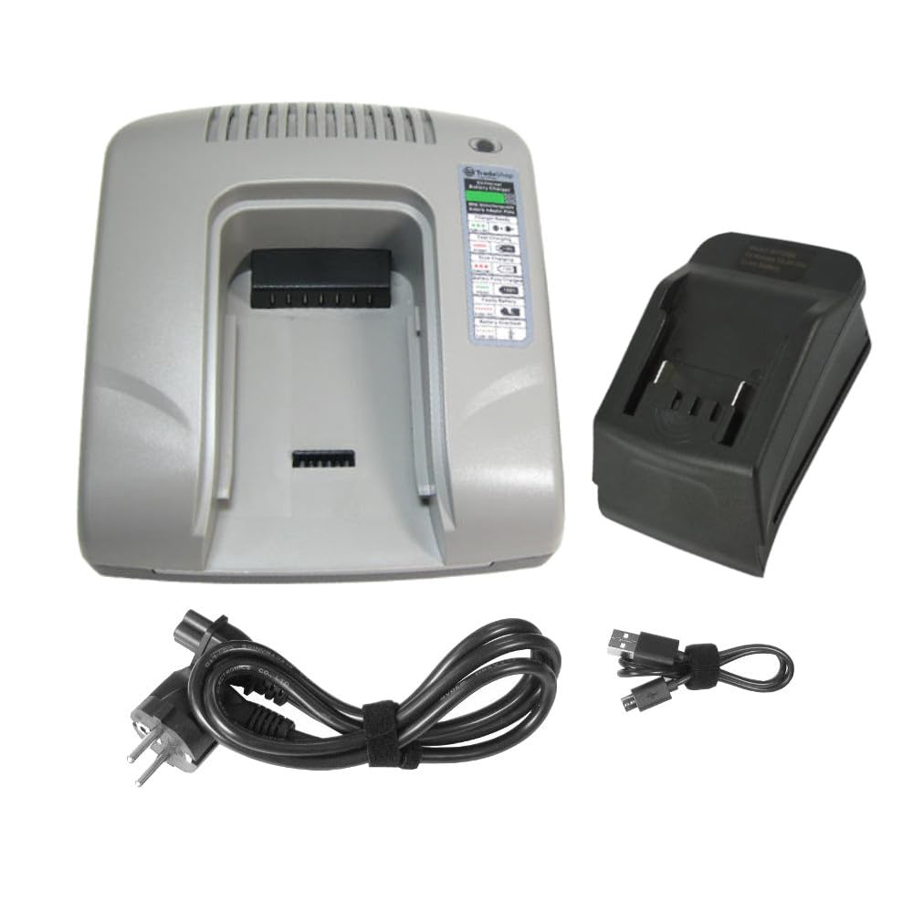 Trade-Shop Cargador de batería 14,4 V-18 V Li-Ion con USB compatible con Metabo BS 14.4 6.02105.50 6.02105.51, BS 14.4 Li, BS 14.4 LT Compact 6.02137.55