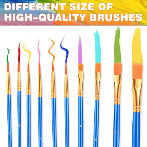 image for ESRICH Acrylic Paint Set 12 Colors（2 Pack）with 20 Paint Brushes,24