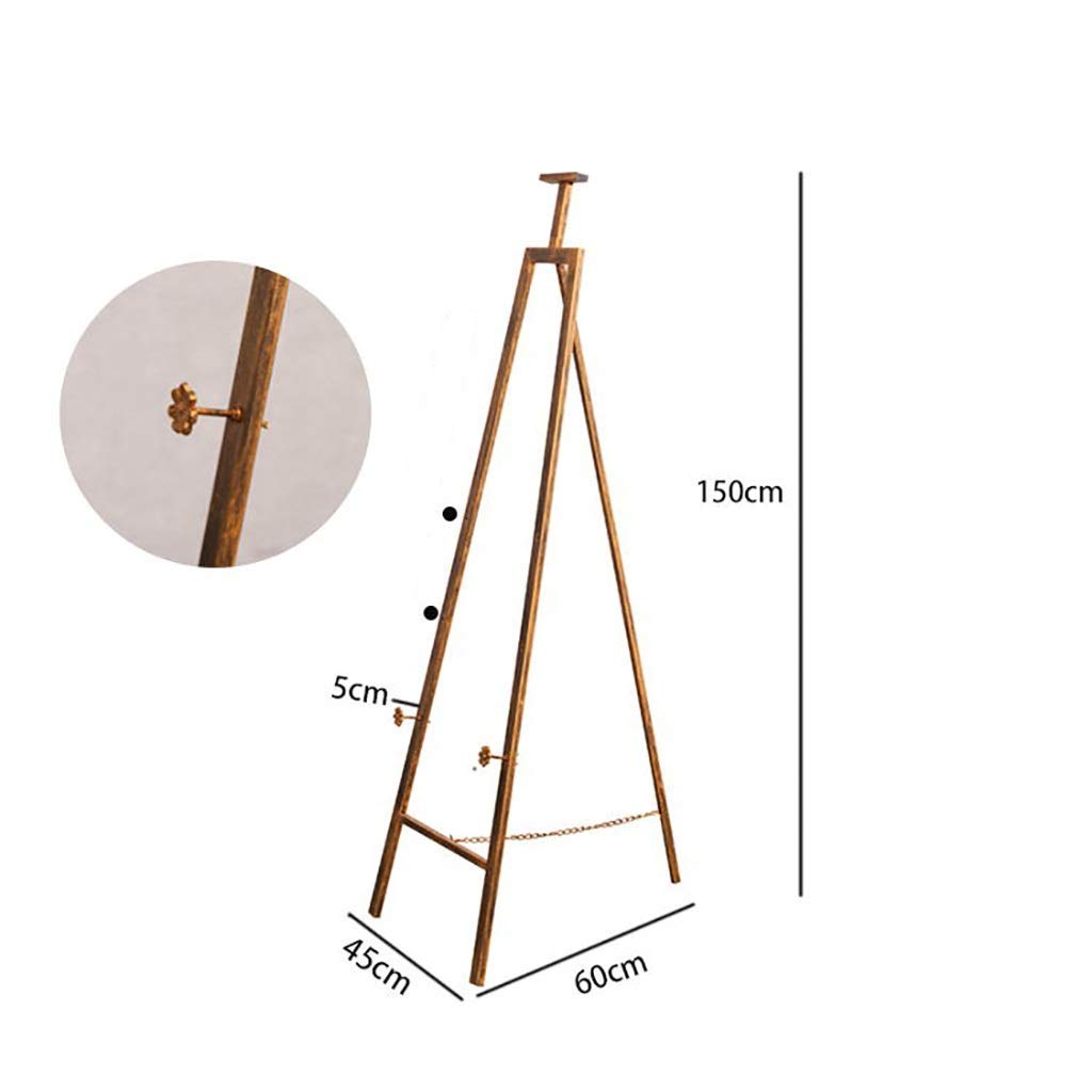 Caballete de artista multicolor de pie – Soporte plegable de 150 cm de hierro forjado para Ptings, dibujos y obras de arte, perfecto para artistas y exhibiciones de arte