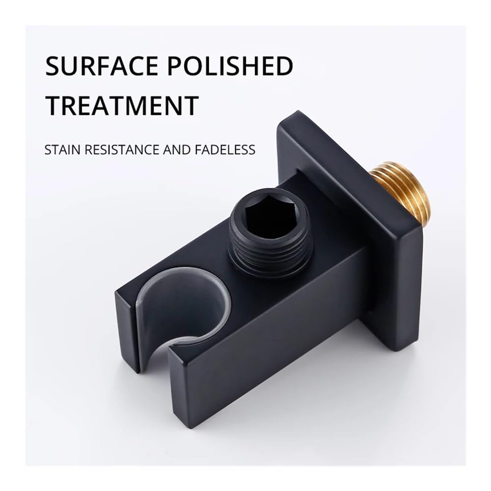 Support Réglable Pour Pomme De Douche En Laiton Massif - Installation Facile, Style Or élégant Pour Salle De Bain