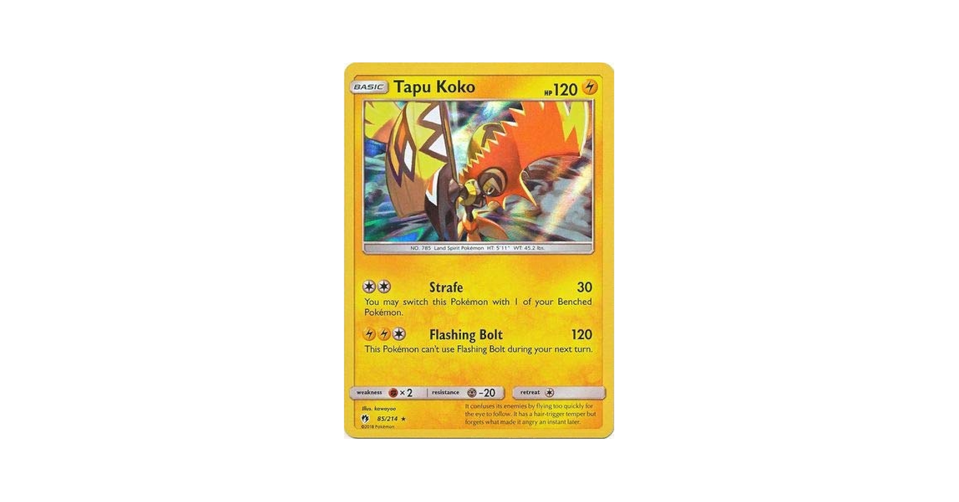 Amazon.com: Crystalcommerce Tapu Koko - 85/214 - Holo Rare