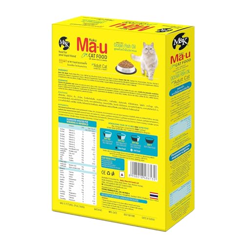 Image of M&K Adult Cat Food with Ocean Fish Oil | Complete & Balanced Dry Cat Food for Adult Cats | Supports Healthy Skin, Shiny Coat & Digestion | High Protein Nutrition for Indoor & Outdoor Cats (7.2 Kg)