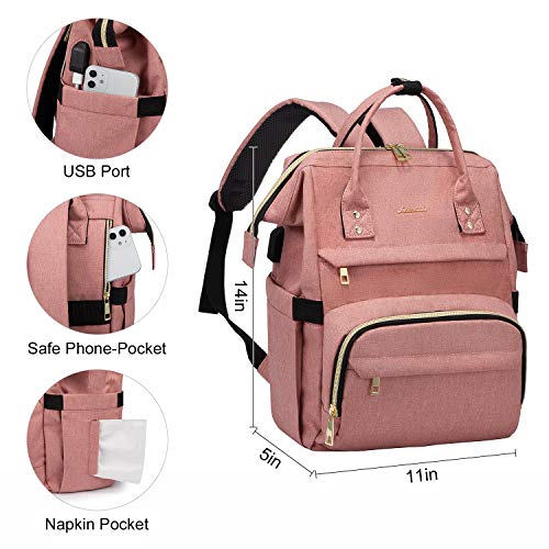 LOVEVOOK Laptoprugzak voor Dames, 17 inch Waterdicht Rugzak Dames Schoolrugzak voor Jongens en Tieners, Grote Rugzakken met USB-Oplaadaansluiting, voor Reizen School Universiteit Werk - Image 3