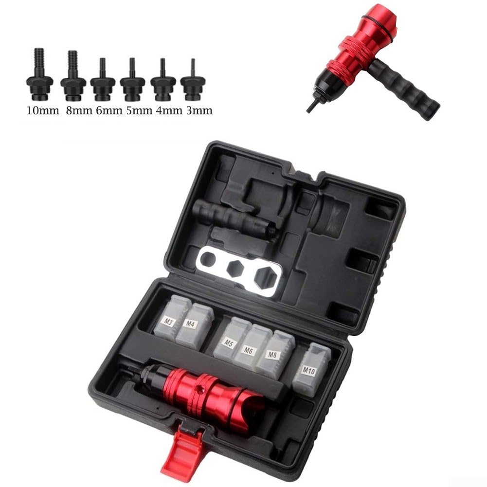 Kit Rivetti Ciechi Adattatore per trapano per m3 M5 M8 per m10