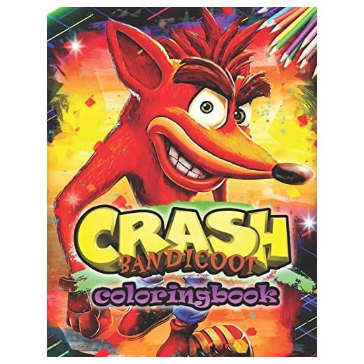 Crash Bandicoot Coloring Book: Crash Bandicoot Coloring Book: 80 Stunning Images of Crash Bandicoot for kids and adults