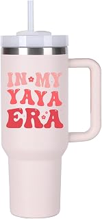 momocici Yaya Gifts Ideas for Grandma.40 oz In My Yaya Era Tumbler with Handle.Yaya Gift.Yaya Cup.Yaya Tumblers.40 oz Birthday Christmas Mothers Day Cups Tumbler Gifts for Yaya.