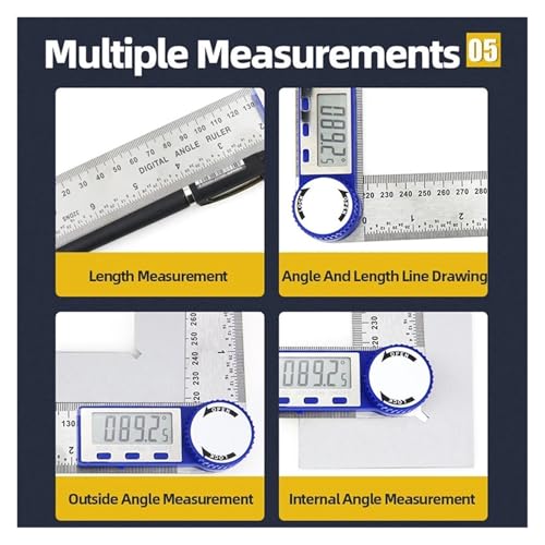 Anglemètre numérique 360 degrés en métal durable règle carrée Protractor P2 - 5