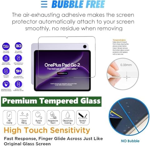 Image of Bigil Tablet Tempered glass Screen Protector Guard for OnePlus Pad Go 2 12.1 inch