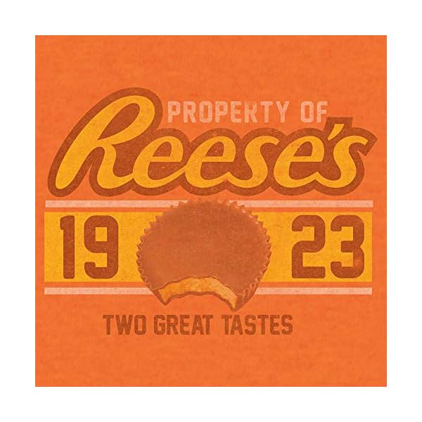 Tee-Luv-Reeses-Peanut-Butter-Cup-T-Shirt-Retro-Reeses-Candy-Logo-Shirt Tee Luv Reese's Peanut Butter Cup T-Shirt - Retro Reeses Candy Logo Shirt (Orange Heather) (M)