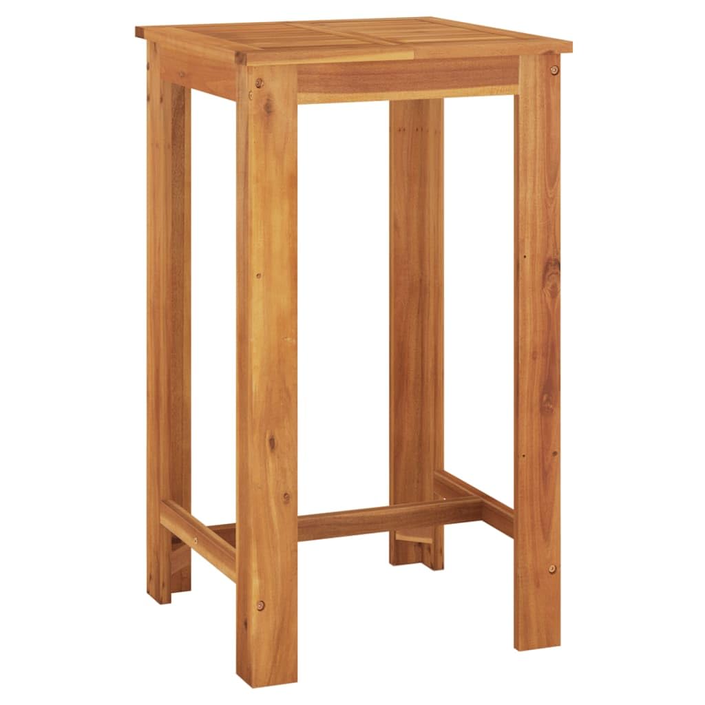 Set Bar da Giardino 3 pz Marrone in Legno di Acacia e Rattan PE | Set da esterno compatto con tavolo alto 60x60 cm e cuscini sfoderabili, ideale per aperitivi in balcone e terrazzo.