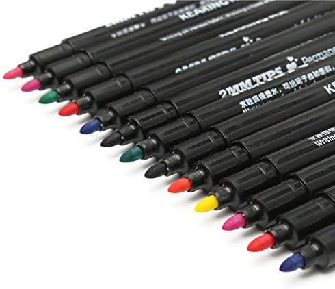 13 Colors Permanent T-Shirt Marker Fabric Paint Pen Cloth Shoes DIY Graffiti
