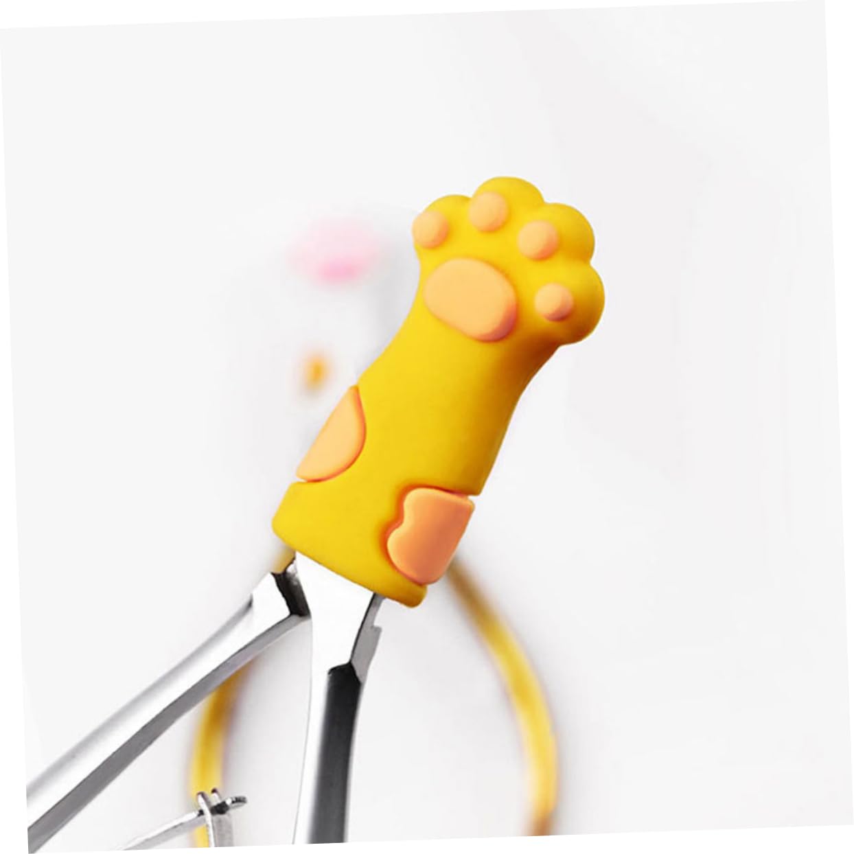 Healvian 60pezzi Coperture Protettive in Silicone Per Cuticole Design Carino Per Sicurezza e Manicure Adatte Pinzette e Per Unghie Multi-colore Bianco Giallo