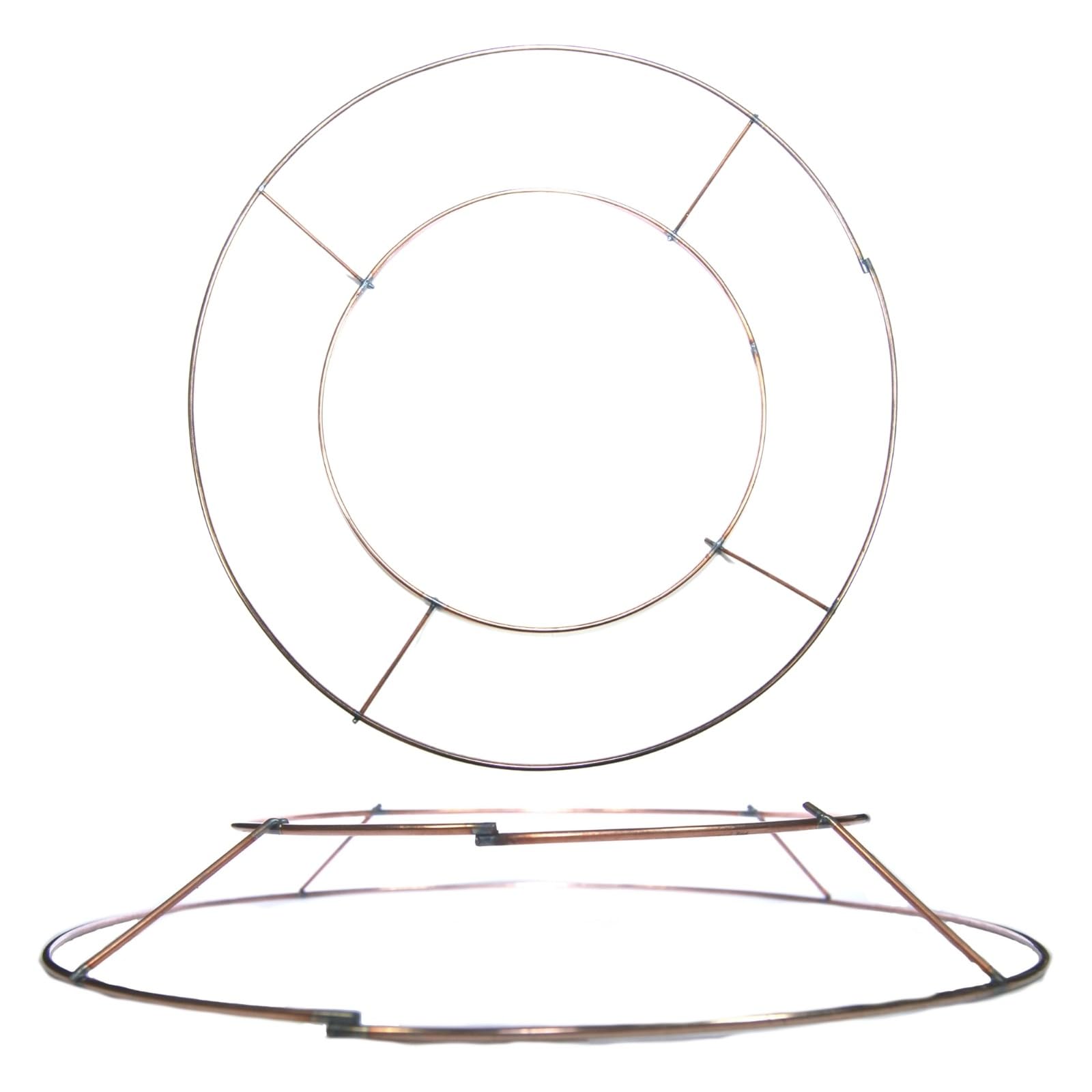 celloexpress 8"/20cm Raised Circle Metal Wreath Frame - Florist Elevated Ring Base Wreath Making Christmas Memorial Home Hanging Decorations (Pack of 5)