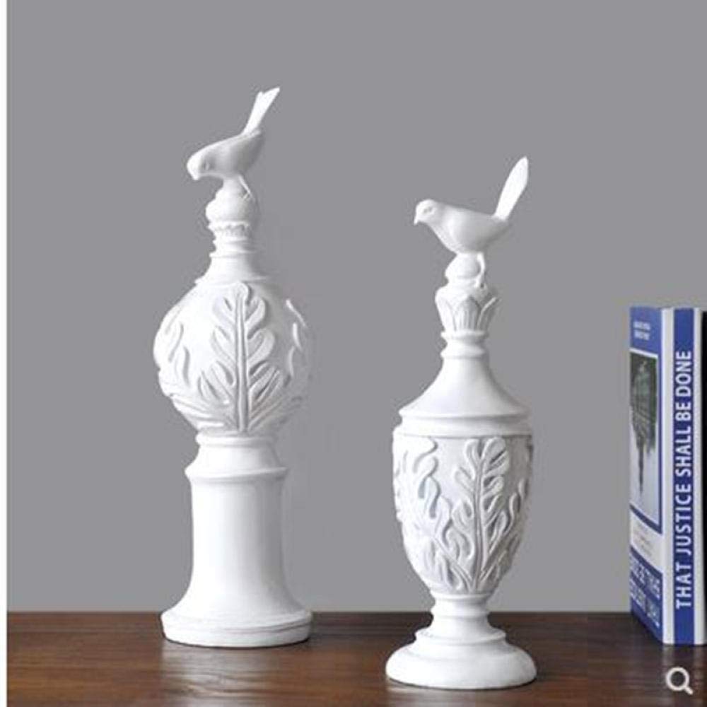 Statue européenne en résine d'oiseau artisanale pour décoration élégante