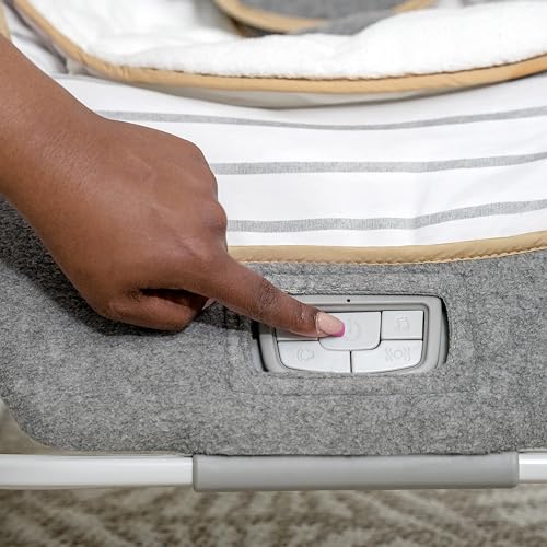 Ingenuity Boutique Collection Plush Modern Baby Rocker & Stationary Seat with Vibrations, Easy Fold, 0-30 Months Up to 40 lbs (Bella Teddy) - image 8