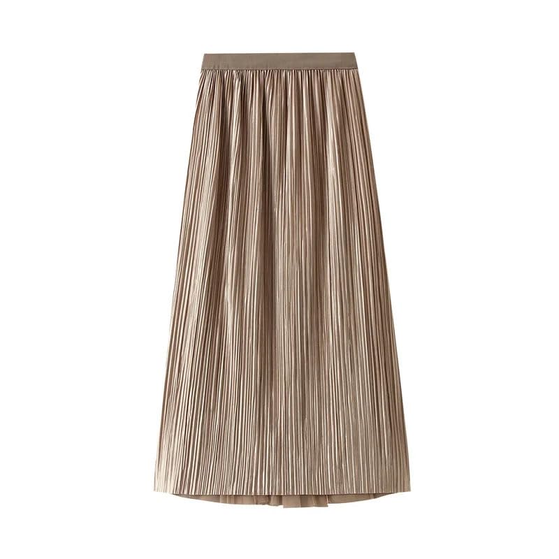 Reversible Women Tulle Long Skirt Vintage Casual Big Hem A Line High Waist Midi Mesh Skirt2