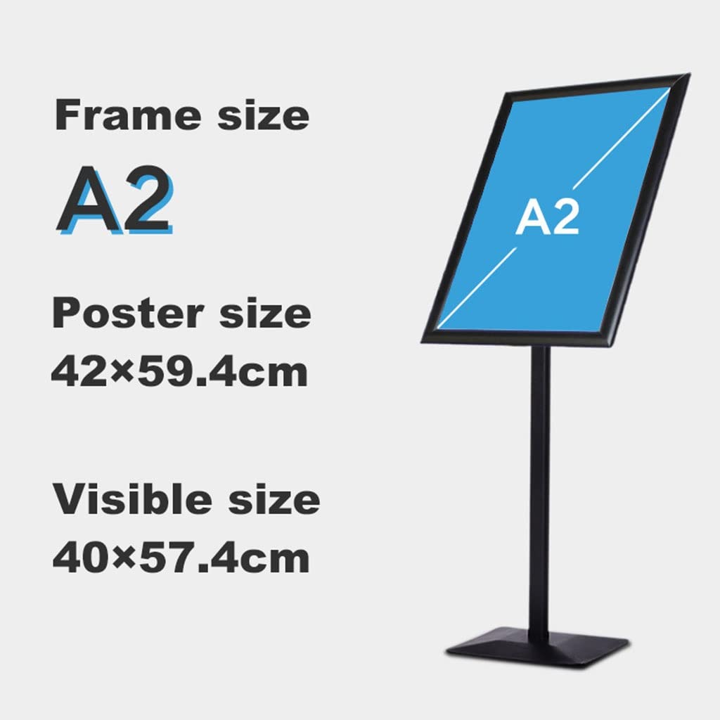 Czarny stojak na znak A2 - stojak na plakat - na wesela, wystawy, sklepy detaliczne i menu restauracji (Color : A2)
