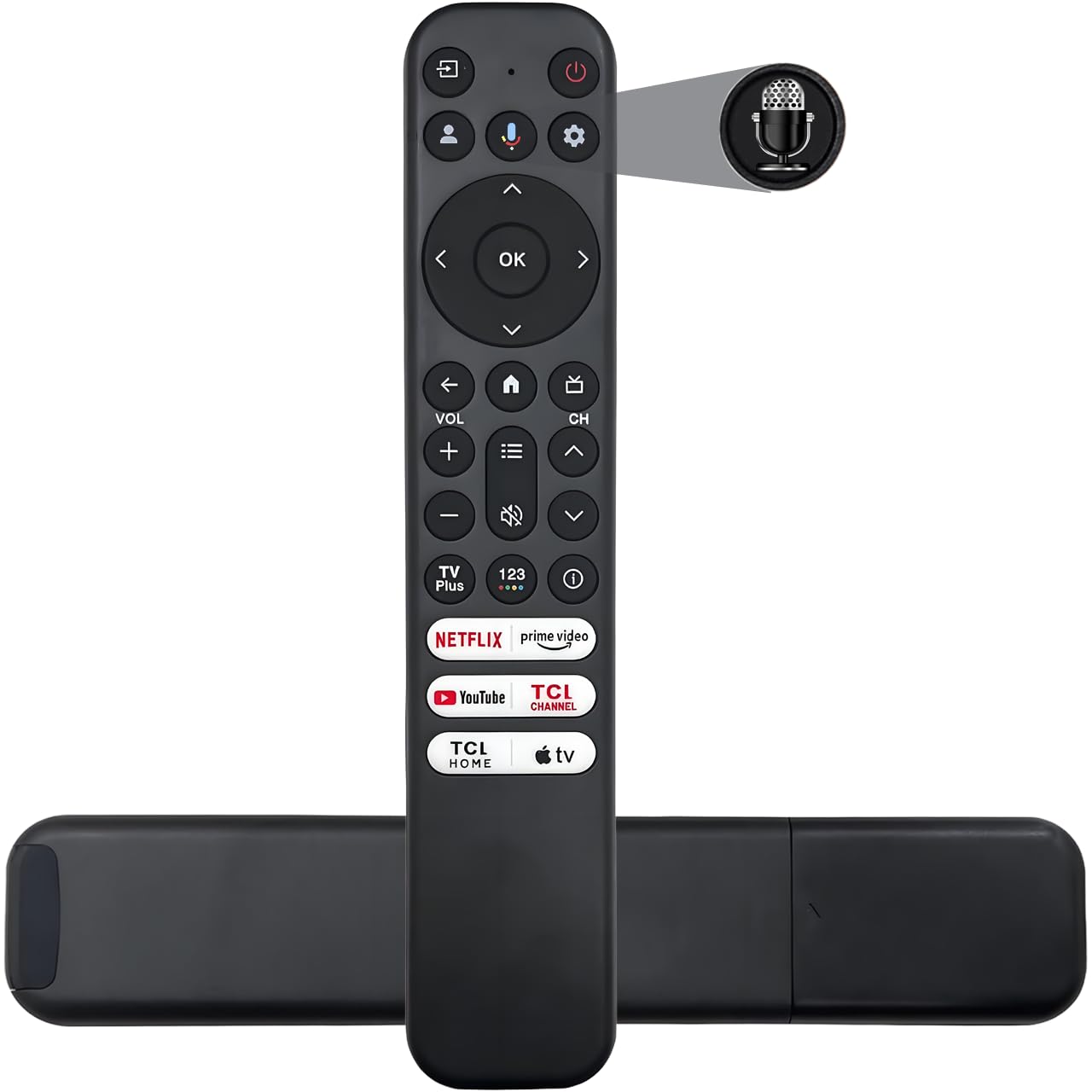 Universal RC813 Vocie Remote Replacement for TCL Google TV Remote Control, Compatible with 4K UHD HDR QLED Smart TVs 【Not for TCL Fire&Roku】
