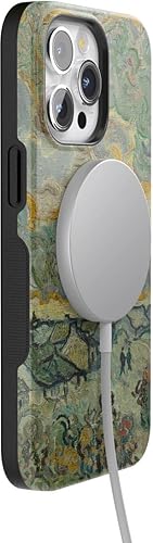 Vista 1566 de Casely Funda para iPhone 15 Pro Max Jardín Secreto Flores mixtas Funda atrevida Compatible con MagSafe y botón de acción Secret Garden