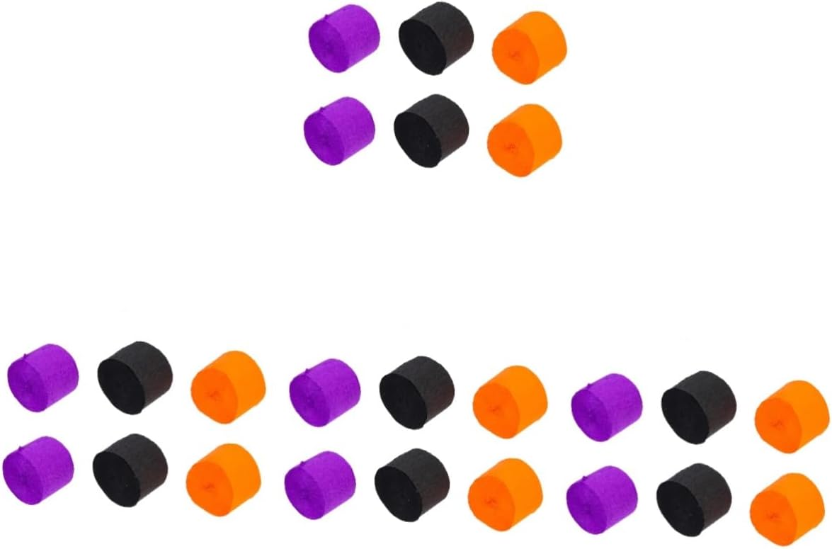 MINAOLULUS 24rolls Halloween Crepe Streamers for Party Decorations for Backdrops Garlands and Table Runners Create Festive Atmosphere for Halloween Parties