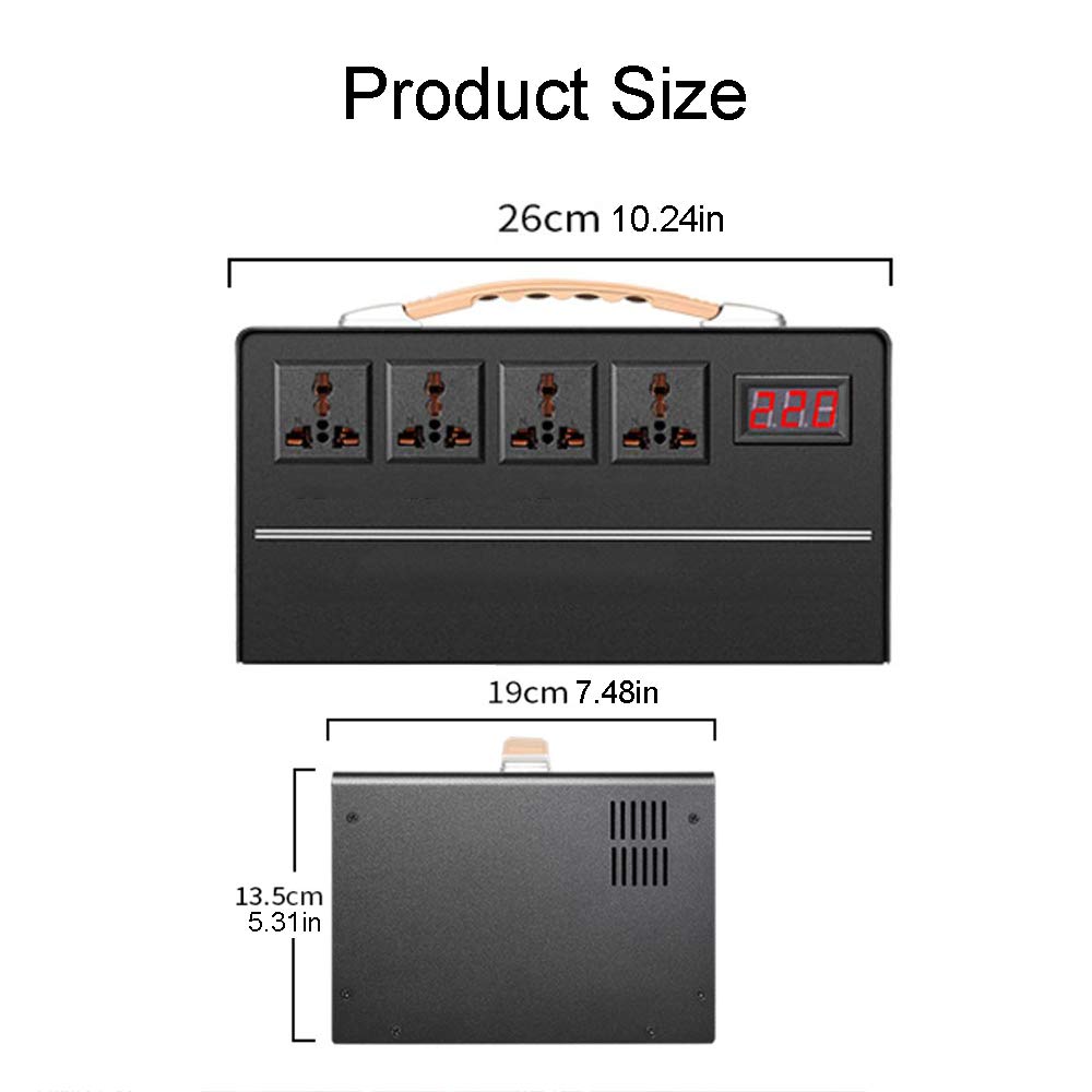 100000mAH generatore Portatile Batteria al Litio Ricaricabile Pacchetto Generatore, 12V, Uscita USB off-Grid Alimentatore per CPAP Campeggio di Emergenza Backup
