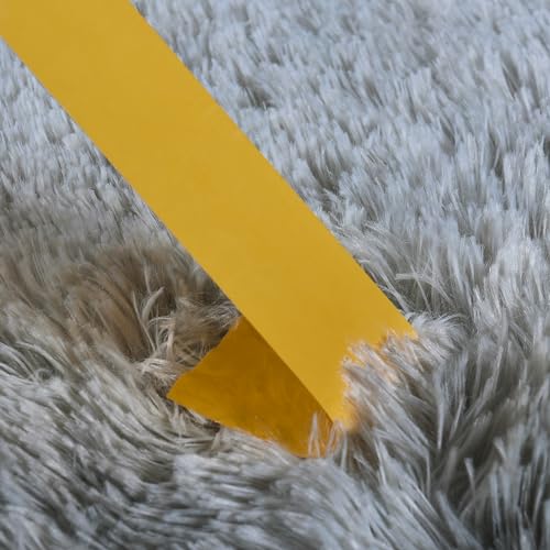 Small Area Rug, 2x3 Rug for Bedroom Shaggy Throw Rugs for Dorm Rug, Soft Tie Dyed Carpet for Kids Room, Plush Non-Slip Fluffy Bedside Rug for Home Decor Aesthetic, Light Grey