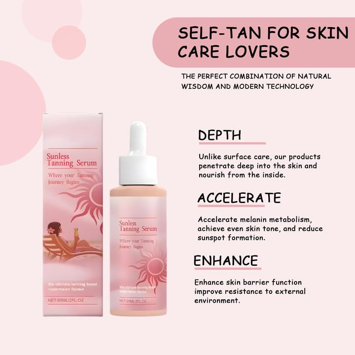 Tanning Drops,Sunless Tanning Drops Enhancing Your Natural Skin Tone,Gradual Tan Drop,For Face & Body,Give Skin a Healthy - Image 3