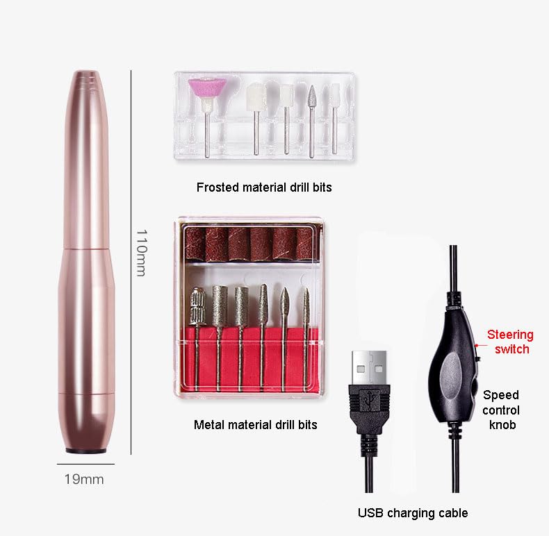 zalati Electric Nail Drills Set Nail Drill Machine Kit Acrylic Nail Polish Gel Remover Tools for Nail Art Beauty - Image 4