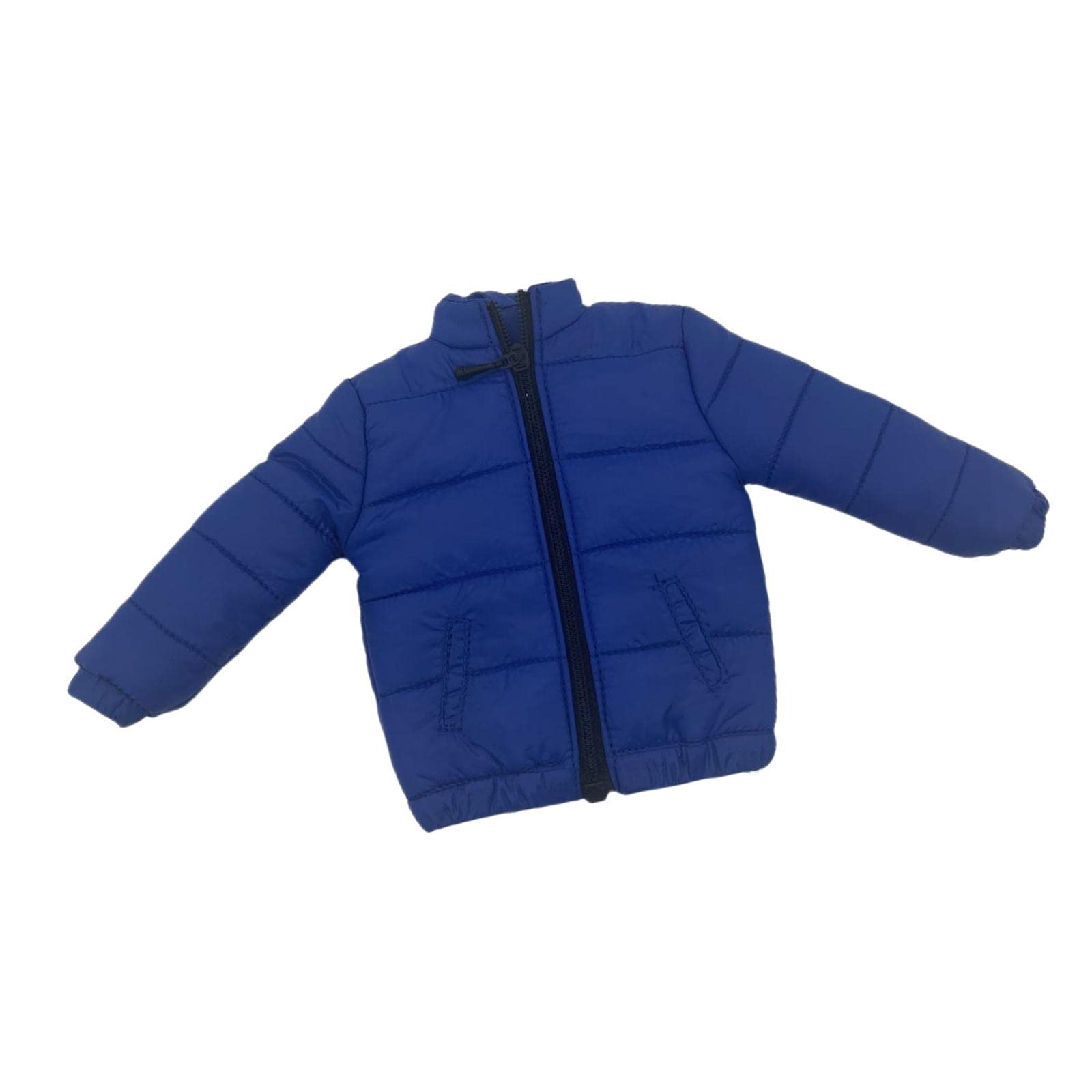 Puppenkleidung für Männliche Figuren Im Maßstab 1:6, Daunenjacke, Outfit, Kostüm Aus Weichem, Bequemem Material für Modepuppen, Geeignet für Kinder zu, Blau, Länge: 12,3 cm