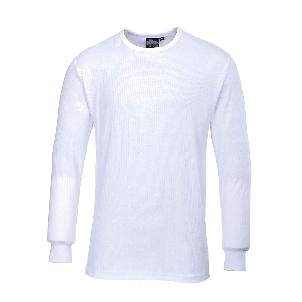 Portwest B123 Dlugimi Rekawami T-Shirt, Regularny, Rozmiar M, Bialy