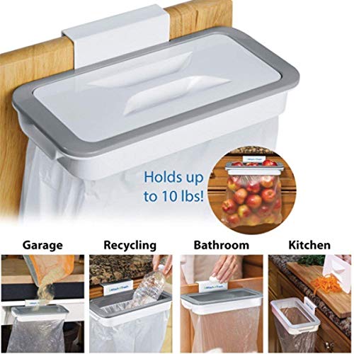 Image of Black Plastic 5L Rectangular Open-Top Portable Trash Can for Kitchen, Kitchen /Bathroom, Office