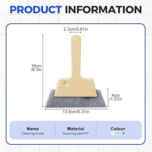 Miniatura 9 de 3 limpiadores mágicos de rieles de ventana, cepillo de limpieza de ranura de ventana de mano mejorado, juego de herramientas de limpieza de rieles