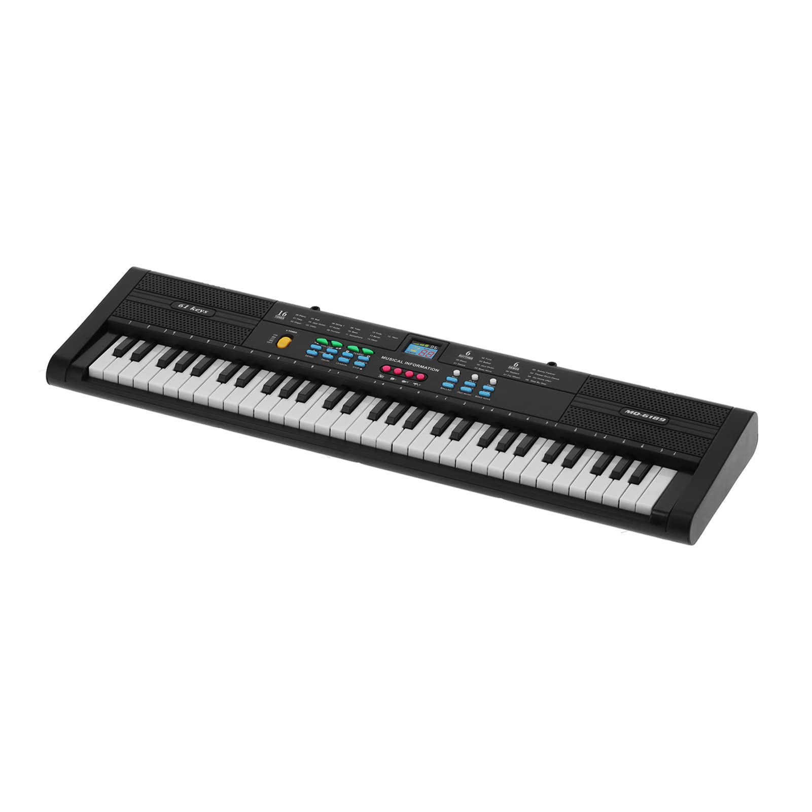 RiToEasysports Wielofunkcyjny Elektryczny Instrument Klawiszowy 61 Klawiszy z Mikrofonem Kablowym USB dla Początkujących i Dzieci