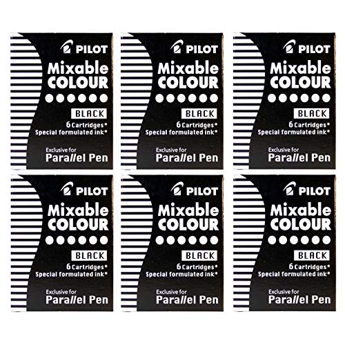 Cartouches d'encre Parallel Pen Pilot noir intense pour tracer des lignes nettes sans bavure