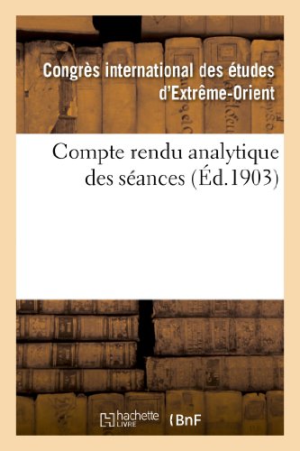 Compte Rendu Analytique Des Séances (Histoire) (French Edition)