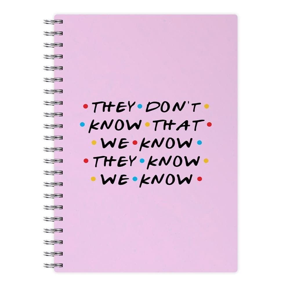 CRAFT MANIACS FRIENDS PURPLE THEY KNOW THAT WE KNOW PRINTED A5 160 RULED PAGES NOTEBOOK BEST GIFT FOR FRIENDS SITCOM LOVERS