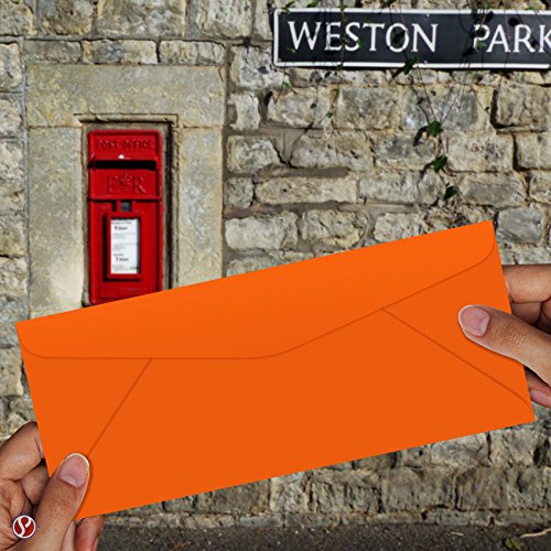 Cosmic Orange #10 Business Color Mailing Envelopes | 4 1/8 X 9 ½ Inches | 24Lb Bond Bright Color Paper (90 Gsm) | 50 Envelopes Per Pack #TOP1