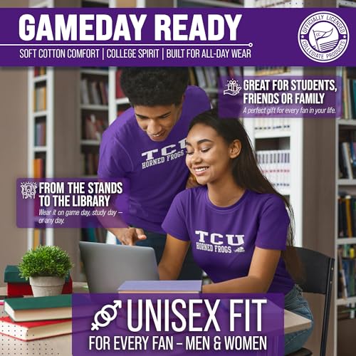 Image of NCAA Gameday Cotton T-Shirt for Men and Women | Officially Licensed NCAA Tee - Preshrunk Ring-Spun Cotton - Screen-Printed Team Logo