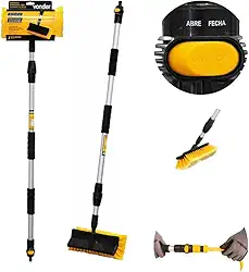 Vassoura Expansível Ajustável + Engate – Praticidade, Conforto e Limpeza Eficiente de Placas Solares e Lugares altos!