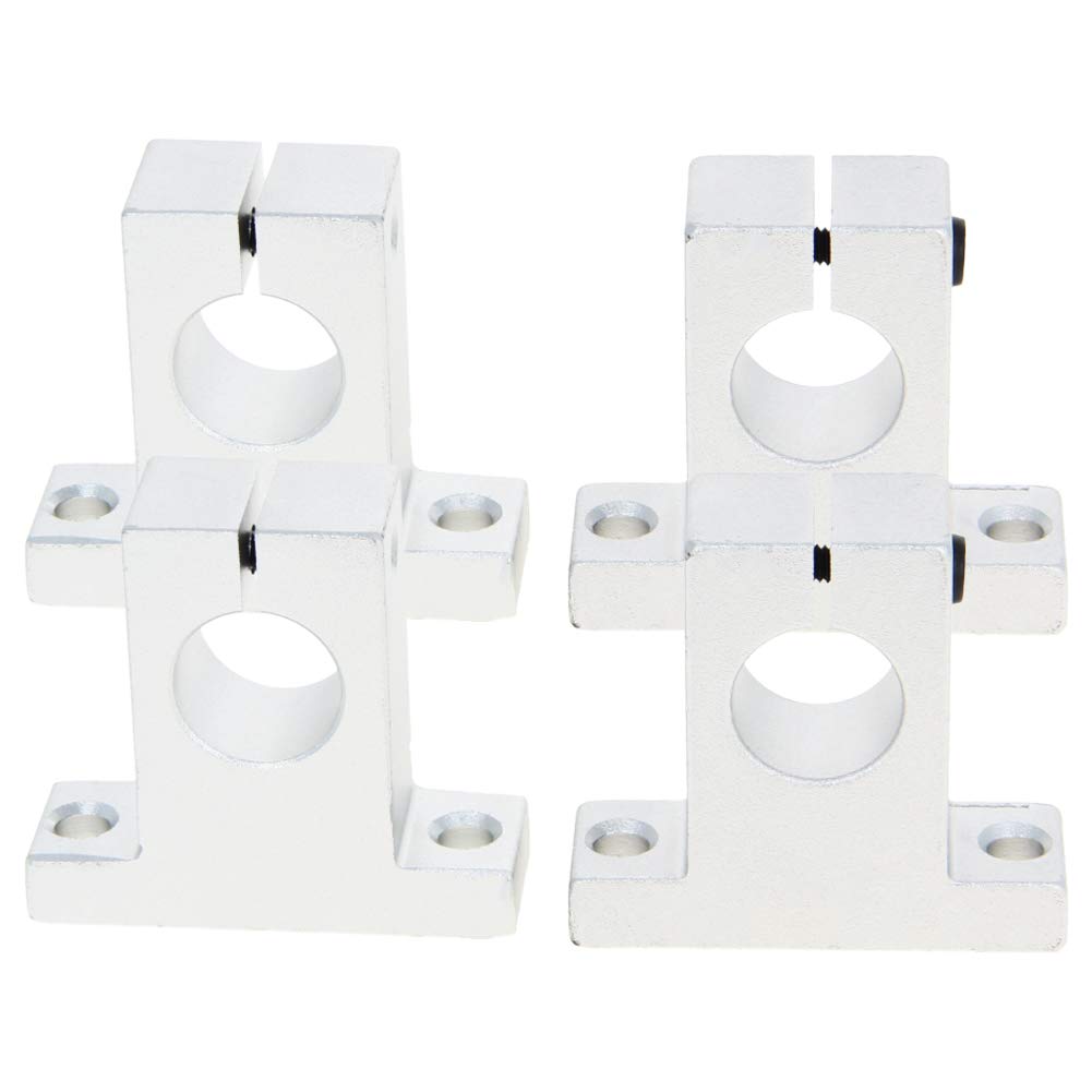 Heyiarbeit 4pcs SK16 Aluminum Linear Motion Rail Clamping Rod Rail Guide Support for 16mm Diameter Shaft
