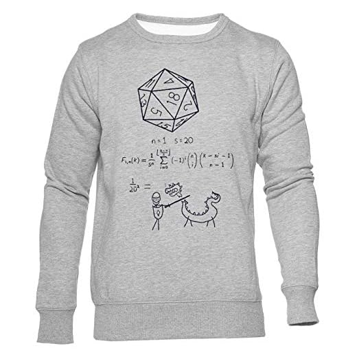 De Vetenskap Av 20 Sidor Tärningar Tröja Unisex Herr Dam Grå Jumper Men's Women's Unisex Grey L