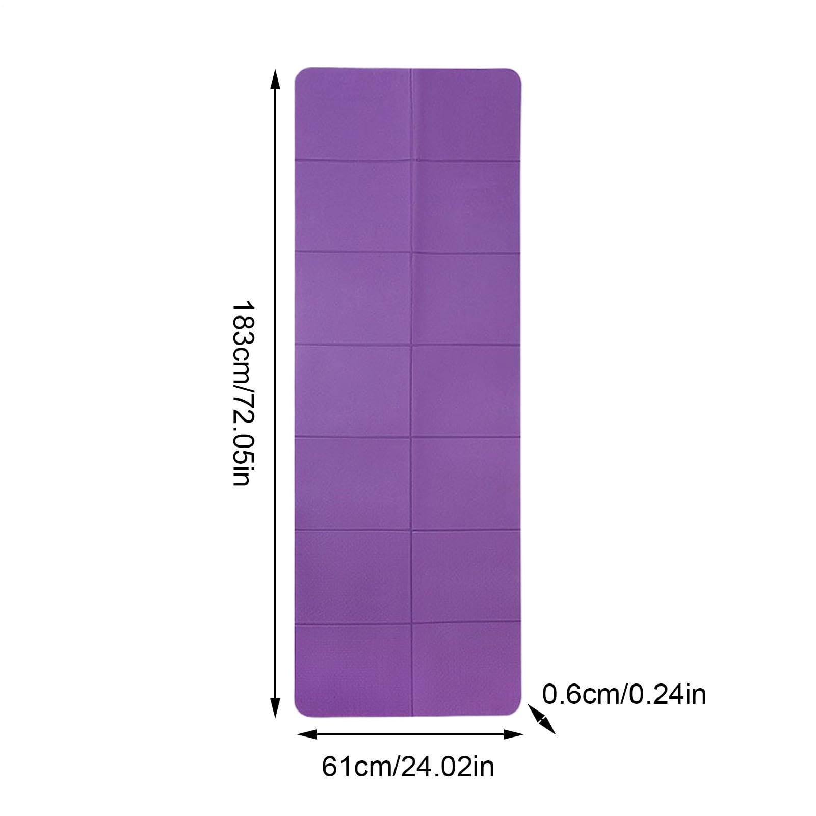 Esterilla de yoga portátil, almohadilla de ejercicio de 6 mm de grosor para fitness, tapete plegable resistente al desgarro con bolsa de almacenamiento para viajes, al aire libre, estudio y