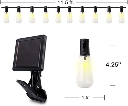 Miniatura 4 de Touch Of ECO Luminites - Luces Edison de tubo con energía solar (TOE190)