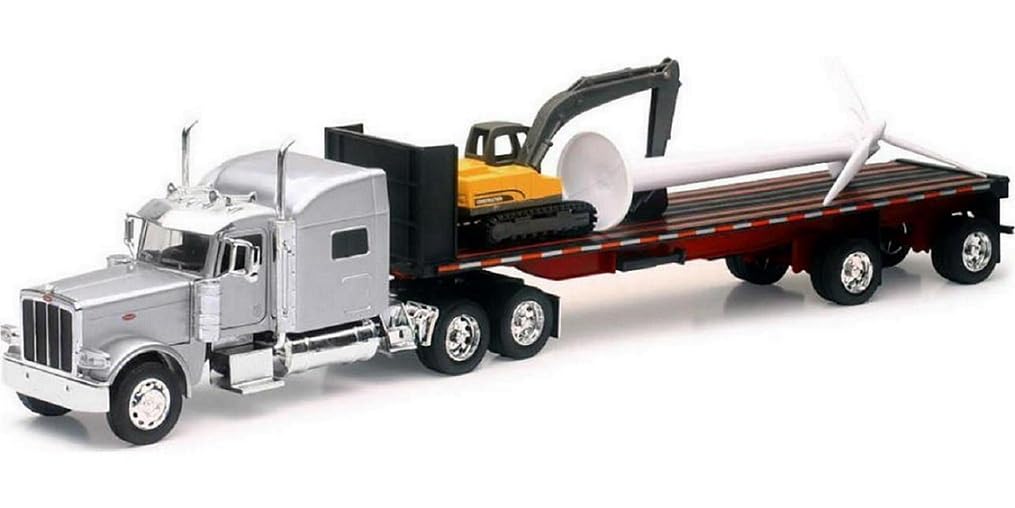 Camion NewRay 1/32 peterbilt 389 avec eolienne et grue