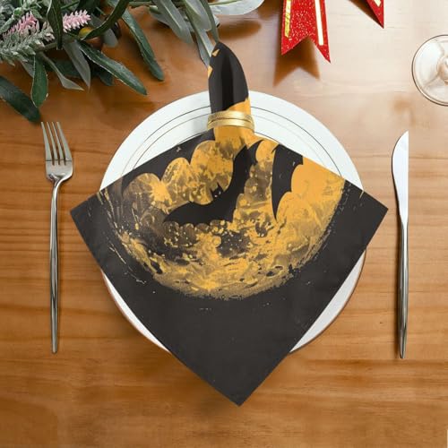 Servilletas de Tela Halloween Multicolor Set 6 20x20 pulg miniatura 3
